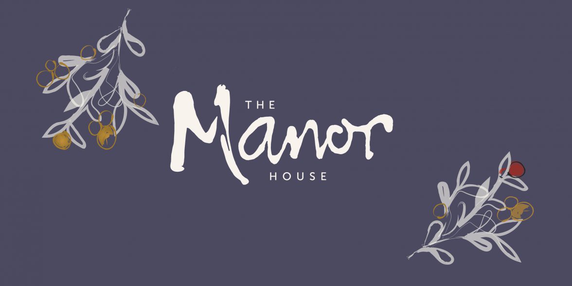 Brand identity and illustrations for The Manor House pub restaurant and bed and breakfast in Quorn.