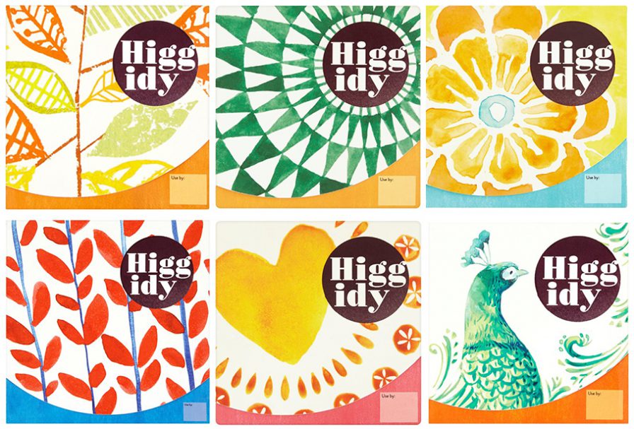 Packaging and branding for Higgidy, a chocolate company.