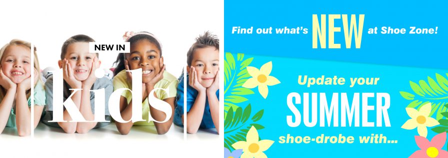 Two Shoezone email adverts for Kids shoes and updating the summer shoe-drobe