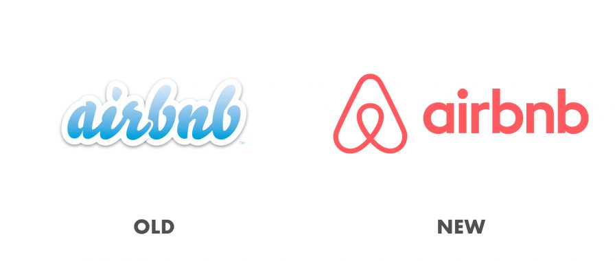 Successful rebrands - why they are successful. Old and new airbnb logos