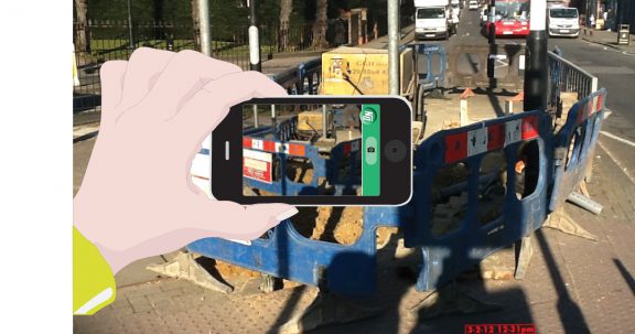 An illustration to show how DepotNet software can be used at a building site.