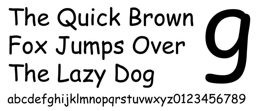 A full alphabet for comic sans.