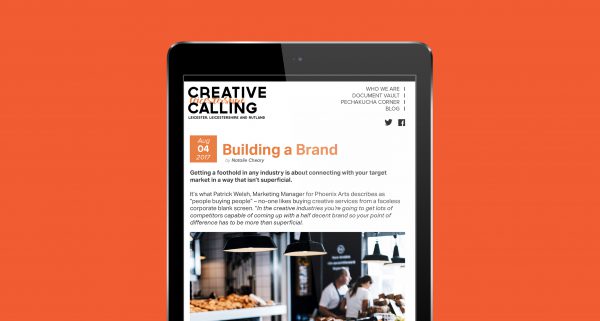 Creative calling a Leicestershire based blog showing events and news.