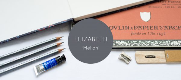 Website banner for Elizabeth Mellan, a Hampshire based artist.