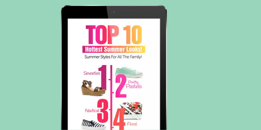 An email for Shoe zone - the Top 10 summer looks.