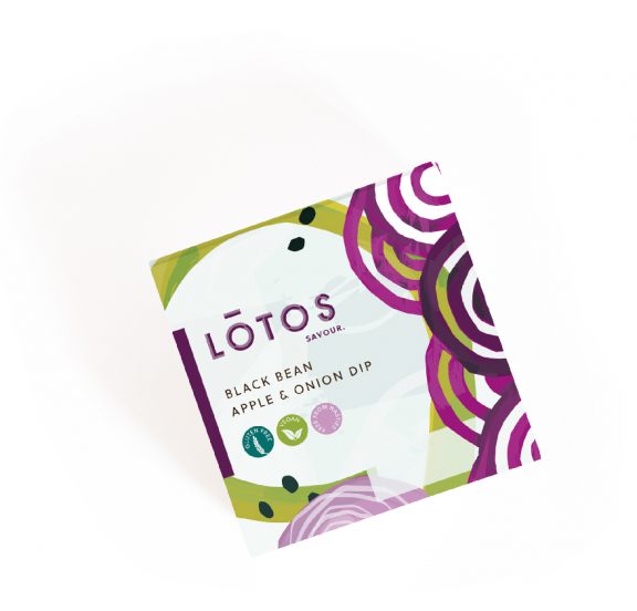 LOTOS black bean dip packaging and brand
