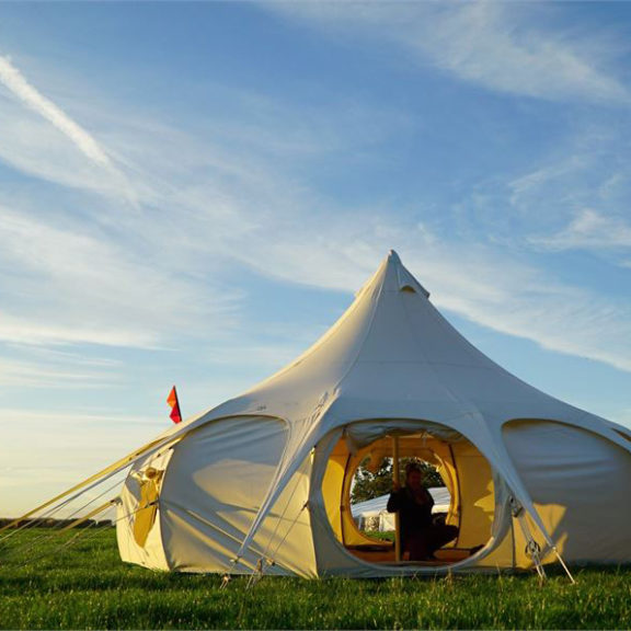 Glamping pots at Higher Holcombe