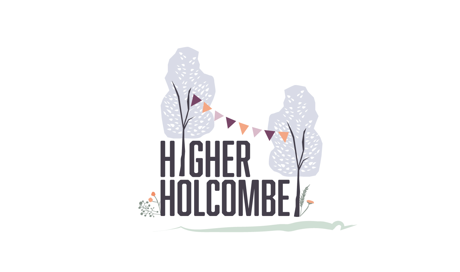 Higher Holcombe brand identity with three variations