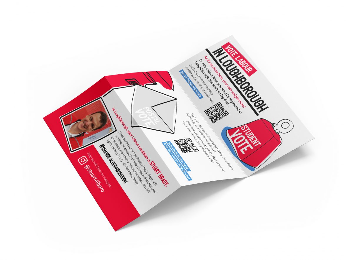 Labour leaflet for Stuart Brady